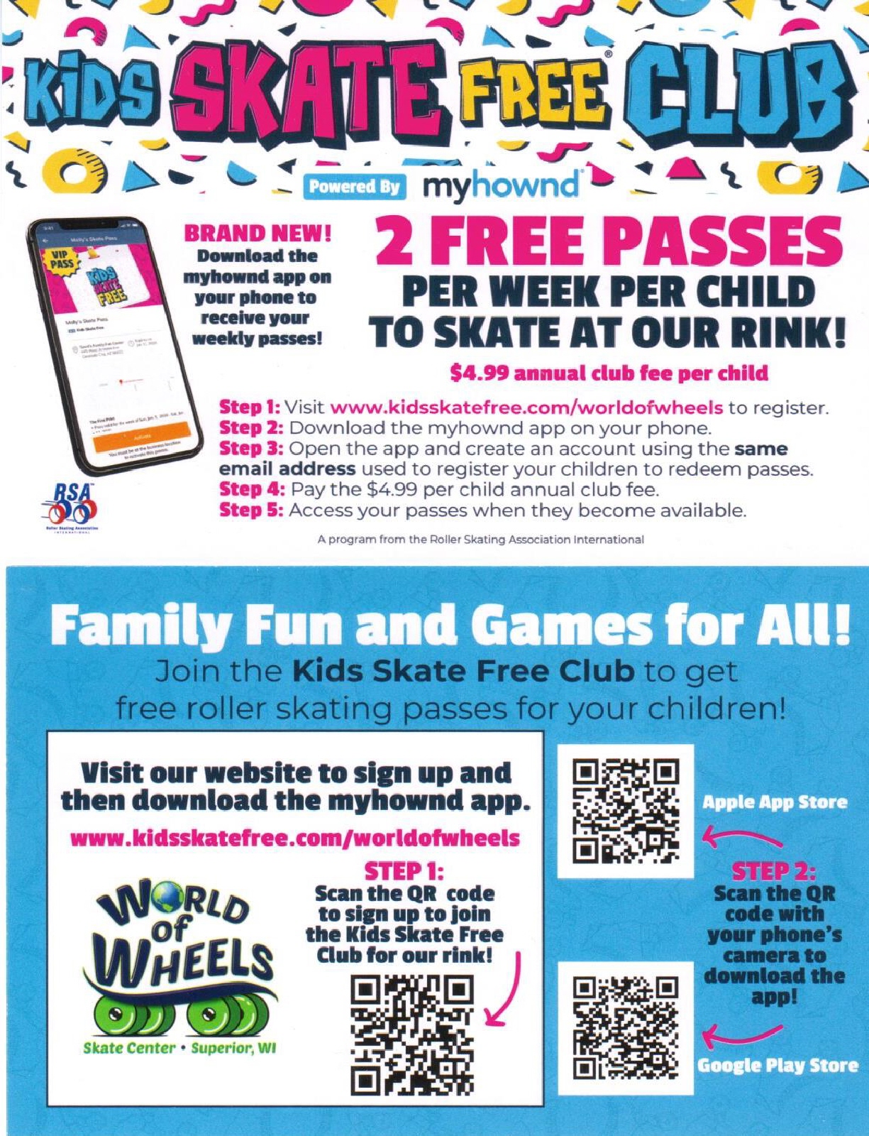 Kids Skate Free | World of Wheels